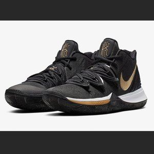 Size 9.5 - Nike Kyrie 5 Black Metallic Gold